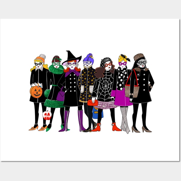 The Witches of the Week Wall Art by Illustrating Diva 